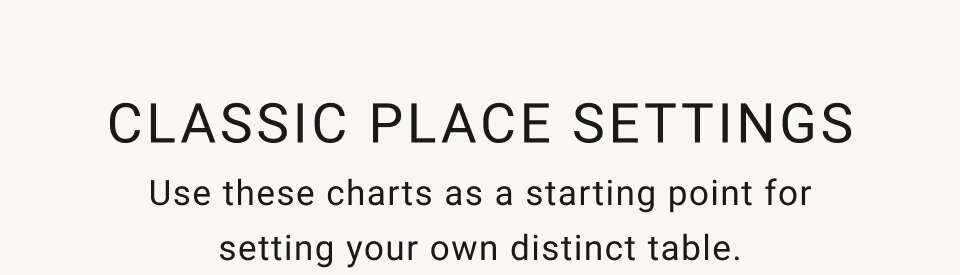 Classic Place Settings | Use these charts as a starting point for setting your own distinct table.